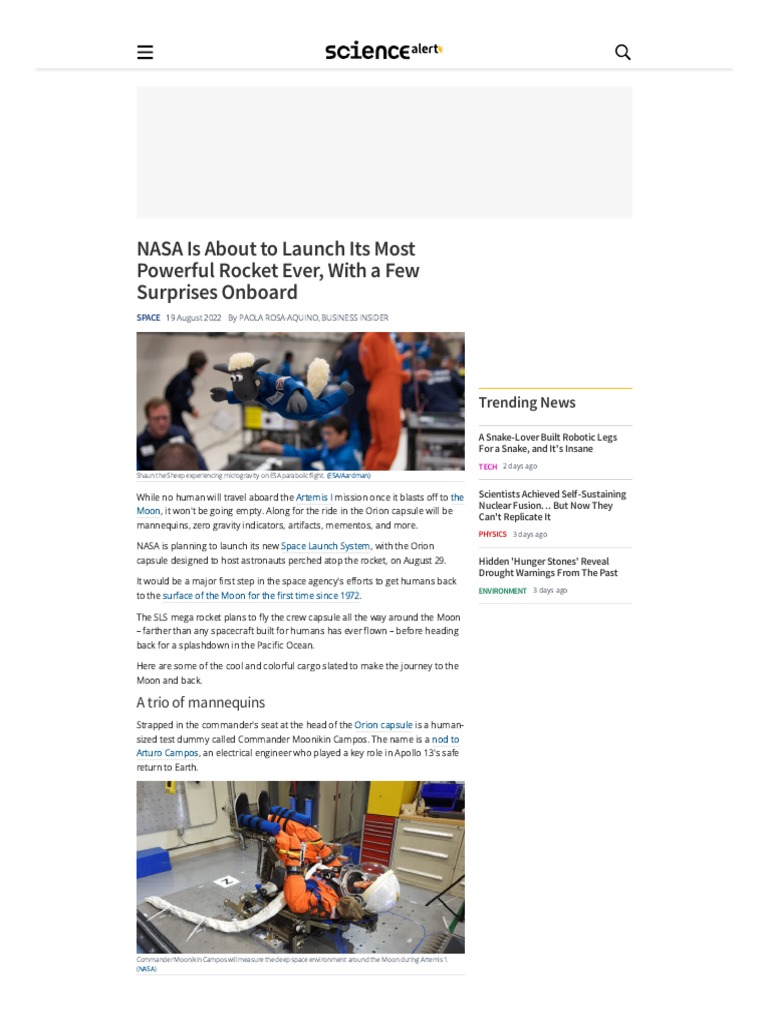 WWW Sciencealert Com Nasa Is About To Launch Its Most Powerful Rocket