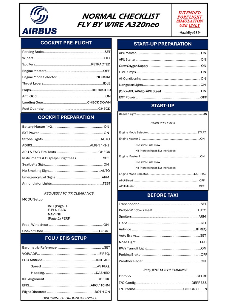 A320 Checklist Takeoff Aeronautics vrogue.co