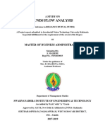 Funds Flow Analysis: Master of Business Administration