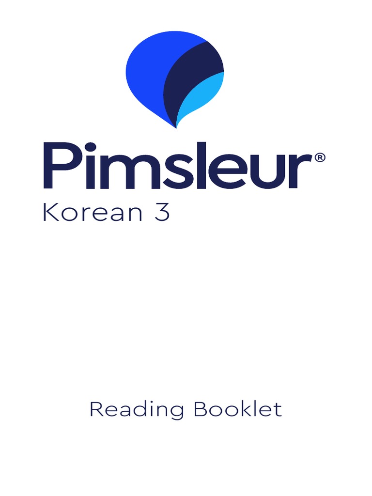 Korean 3: Reading Booklet | PDF | Foreign Language Studies