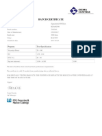 Sigma Coatings Batch Certificate for Sigmashield 880 Base RAL7035