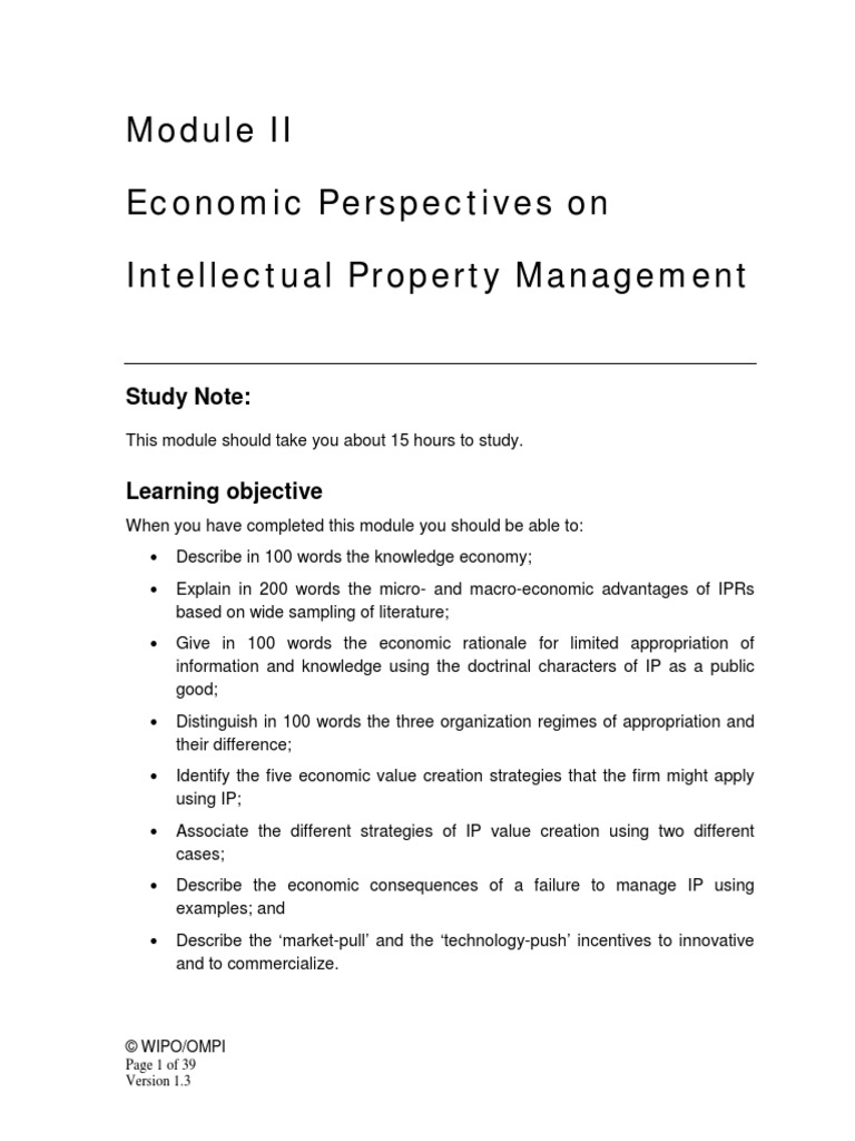 economic-perspectives-on-intellectual-property-management-study-note