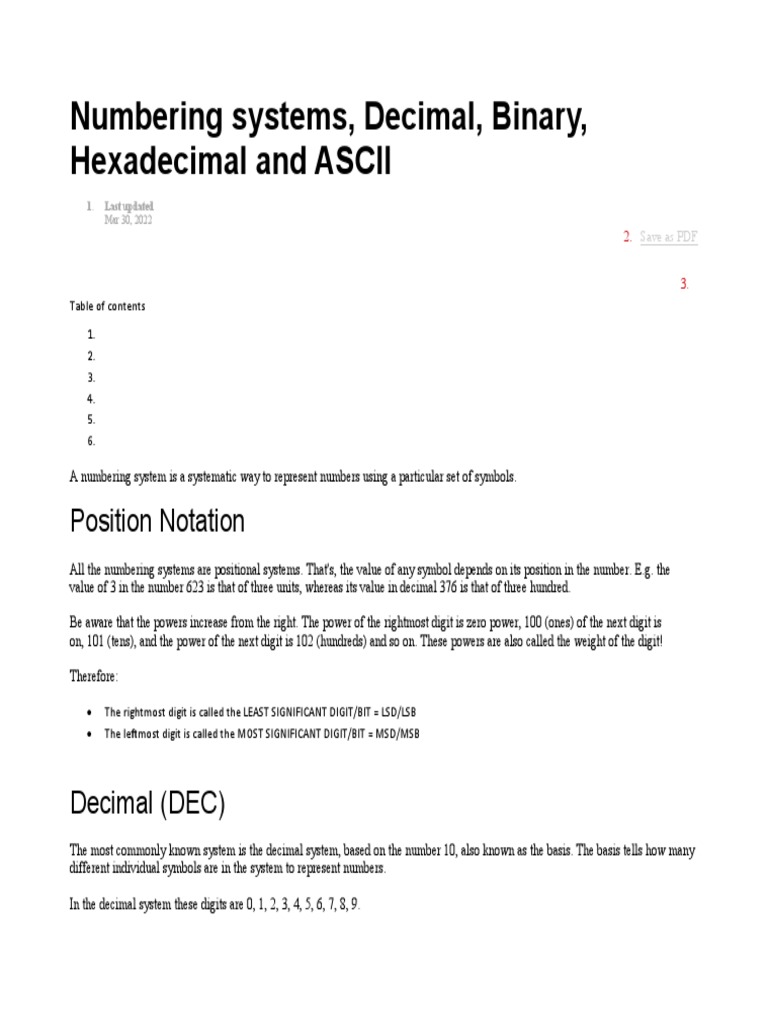 Understanding Numbering Systems | PDF | Ascii | Rgb Color Model