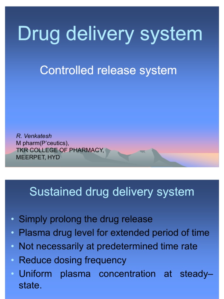 Control Drug Delivery System | PDF
