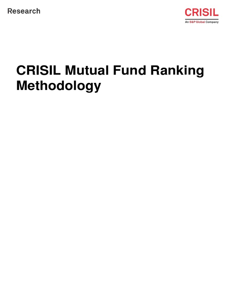 CRISIL Mutual Fund Ranking Methodology PDF Financial Analyst Bond