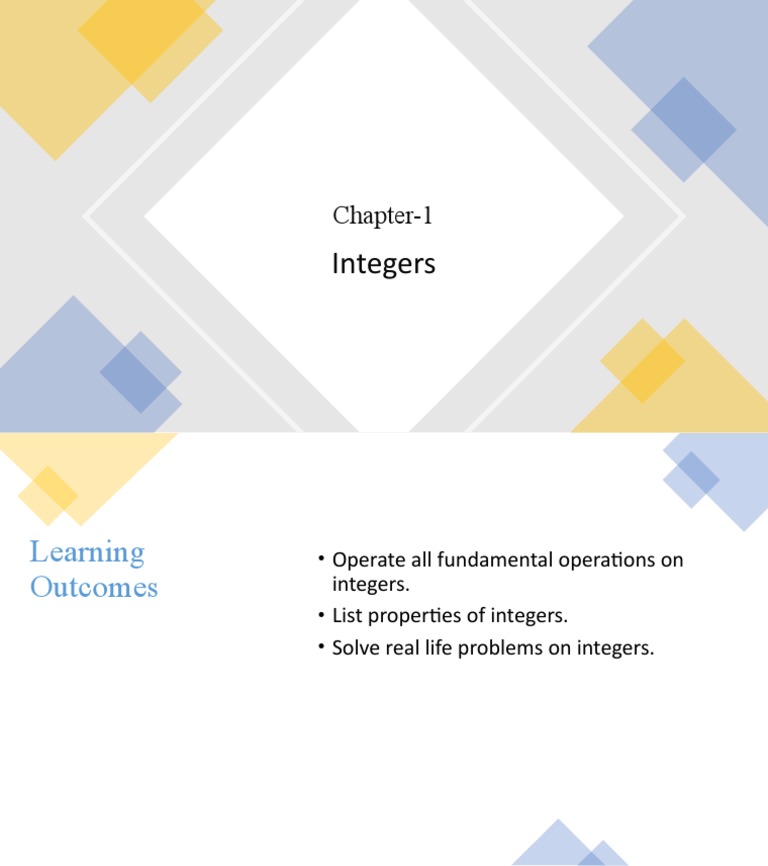 Grade-7 Integers | PDF