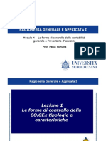 Modulo 4 Il Controllo Della Co Ge