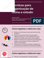 Técnicas de estudo e organização da rotina