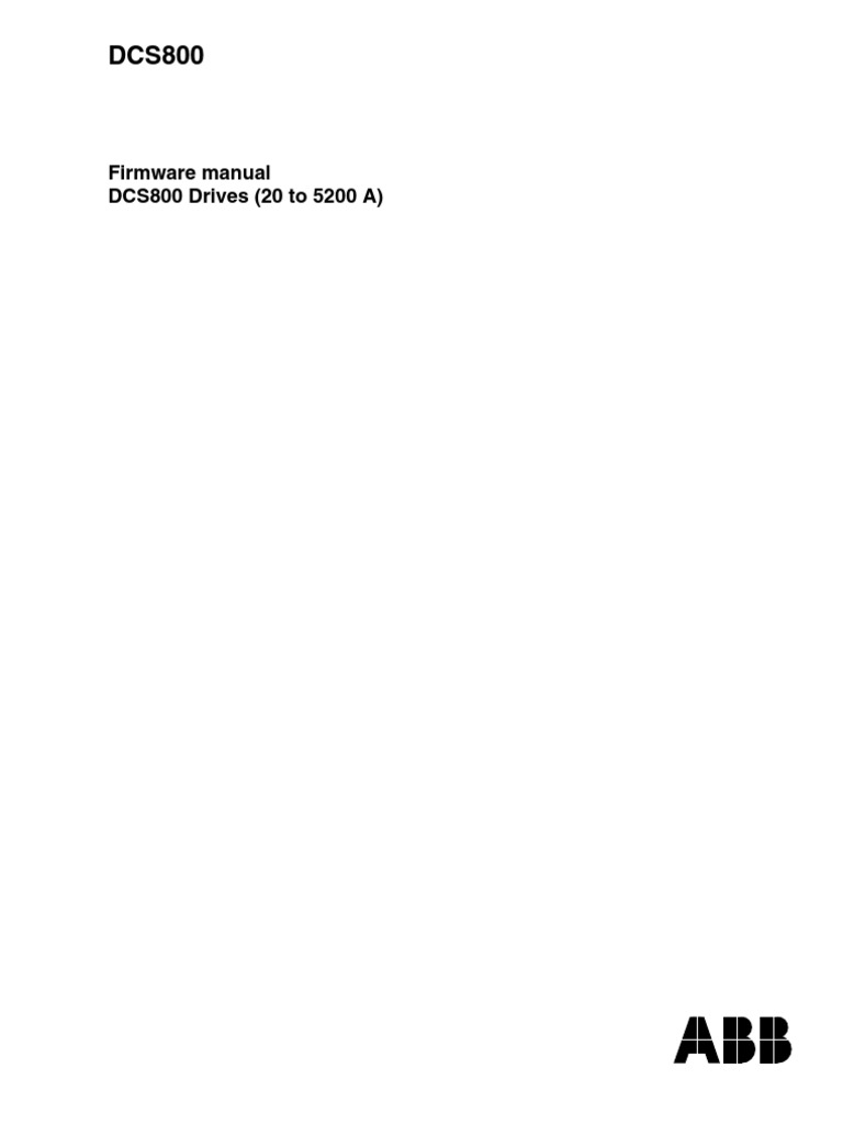DCS800 Firmware Manual Overview | PDF | Manufactured Goods | Force