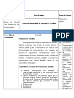 Nomes, temas e características do conhecimento científico