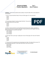 Numerical Ability Practice Questions Set 3