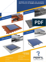 Sistema alumínio painel solar