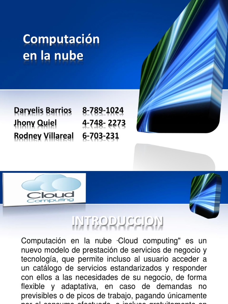 Introducción a la Computación en la Nube | PDF | Computación en la nube ...