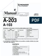 Hfe Pioneer A-103 203 Service