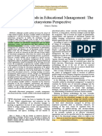 Scientific Methods in Educational Management: The Metasystems Perspective