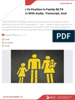 Personality Traits Vs Position in Family