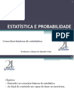 Conceitos básicos de estatística e probabilidade