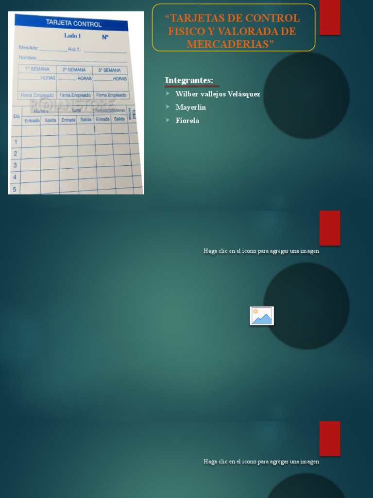 Tarjetas de Control de Mercaderías | PDF