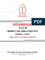 Supplementary: Indirect Tax Laws & Practice