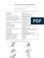 Ficha de Comprensión Lectora Yo Te Curare Dijo El Pequeño Oso