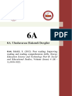 6A. Uluslararası Hakemli Dergiler: 6A4. Sidekli, S. (2012) - Peer Reading: Improving