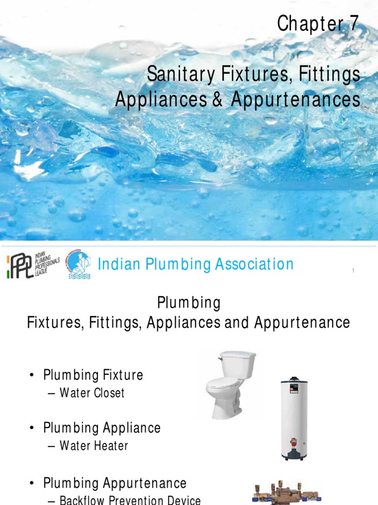 Sanitary fixtures fittings appliances appurtenances 21 nov pdf