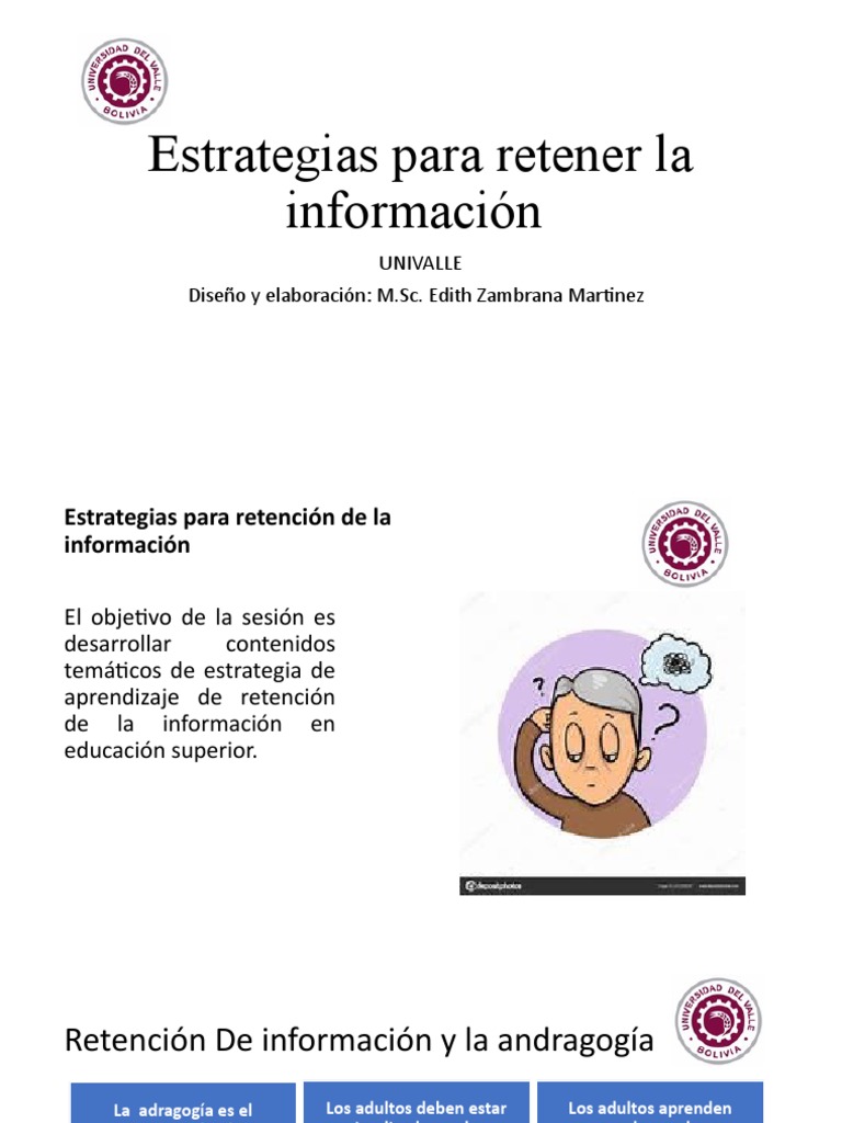 Estrategias para Retener Información | PDF | Memoria | Aprendizaje