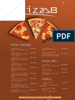 Pizza Menu com Preços e Descrições