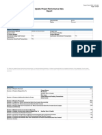 Summarization - Update Project Performance Data Execution Report