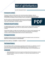 The World of Globalisation: Countries and Levels of Development Developed Countries