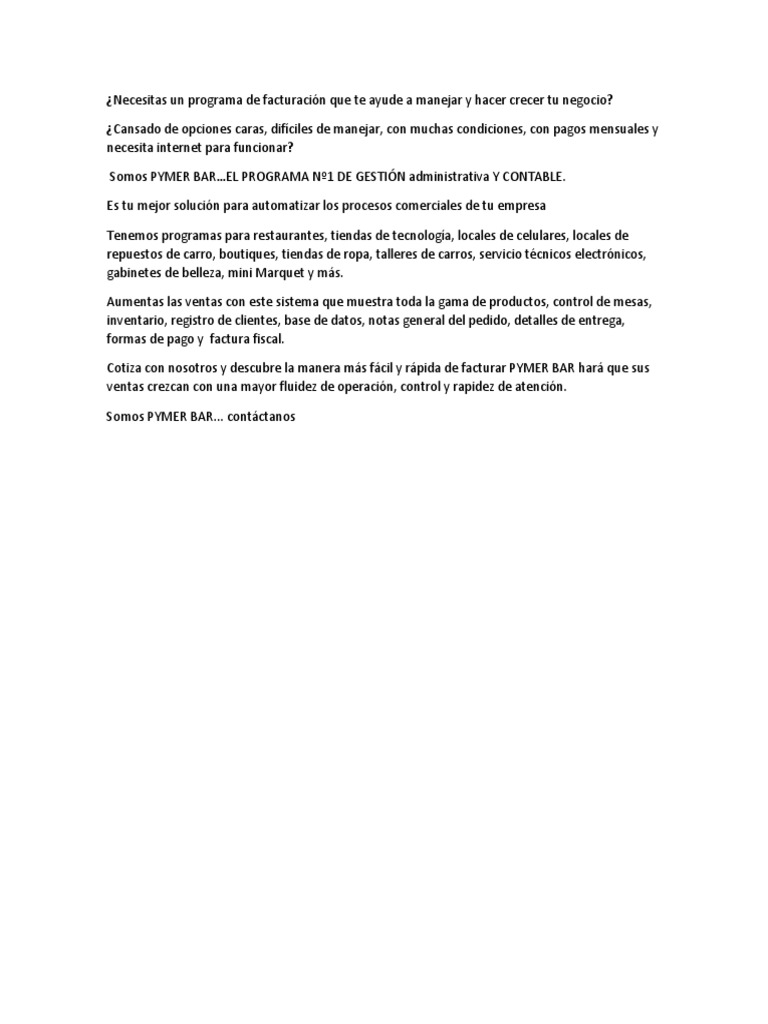 Pymer Bar | PDF | Negocios | Finanzas y dinero