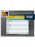Finance at McDonald's