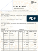 Hoá Đơn Bán Hàng: Mẫu số 2 Ký hiệu: C22LCT Số: 7