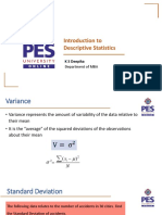 Introduction To Descriptive Statistics: K S Deepika