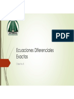 Ecuaciones Diferenciales Exactas: Clase No. 8