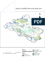 Map of Suitability Index For Landfill Sites in The Study Area