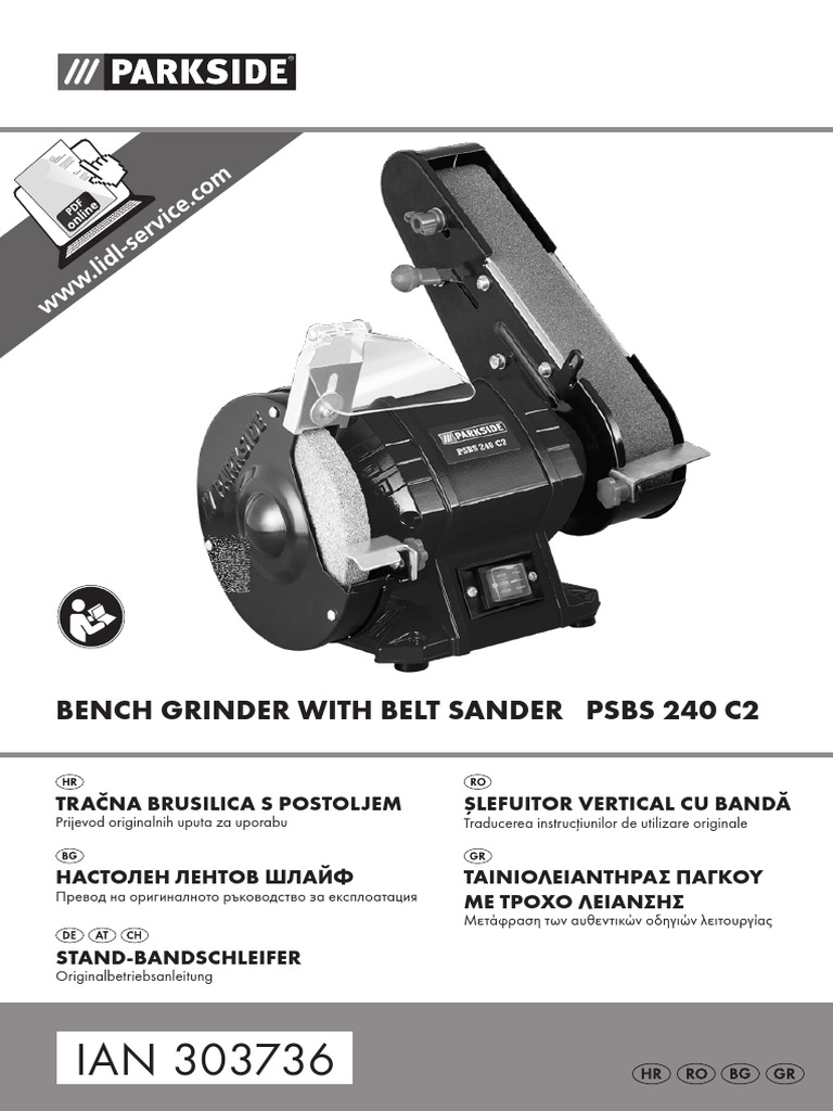 240 Grinder PSBS Bench | Parkside C2 PDF