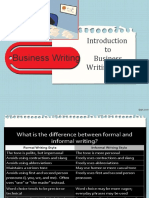 Introduction To Business Writing