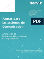 SERVIR - Pautas para Las Acciones de Comunicación - Articulación de La GDR y La GDC