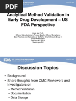 GMPs Workshop - Analytical Method Validation (Regulatory Perspective - Linda NG, FDA)