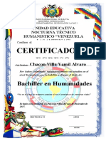 Certificado de Egreso Venezuela