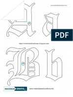 Moldes de Letras Gotica Mayusculas y Minusculas Del Abecedario