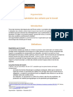 Argumentaire Contre L Exploitation Des Enfants Par Le Travail FR