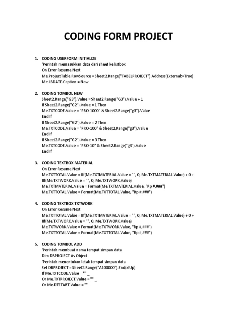 Coding Form Project | PDF | Computer Engineering | Software Development