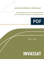 FIA-171102 Accidente Grave Con Fractura Por Desplome de Puerta Metálica Corredera en Entrada de Recinto
