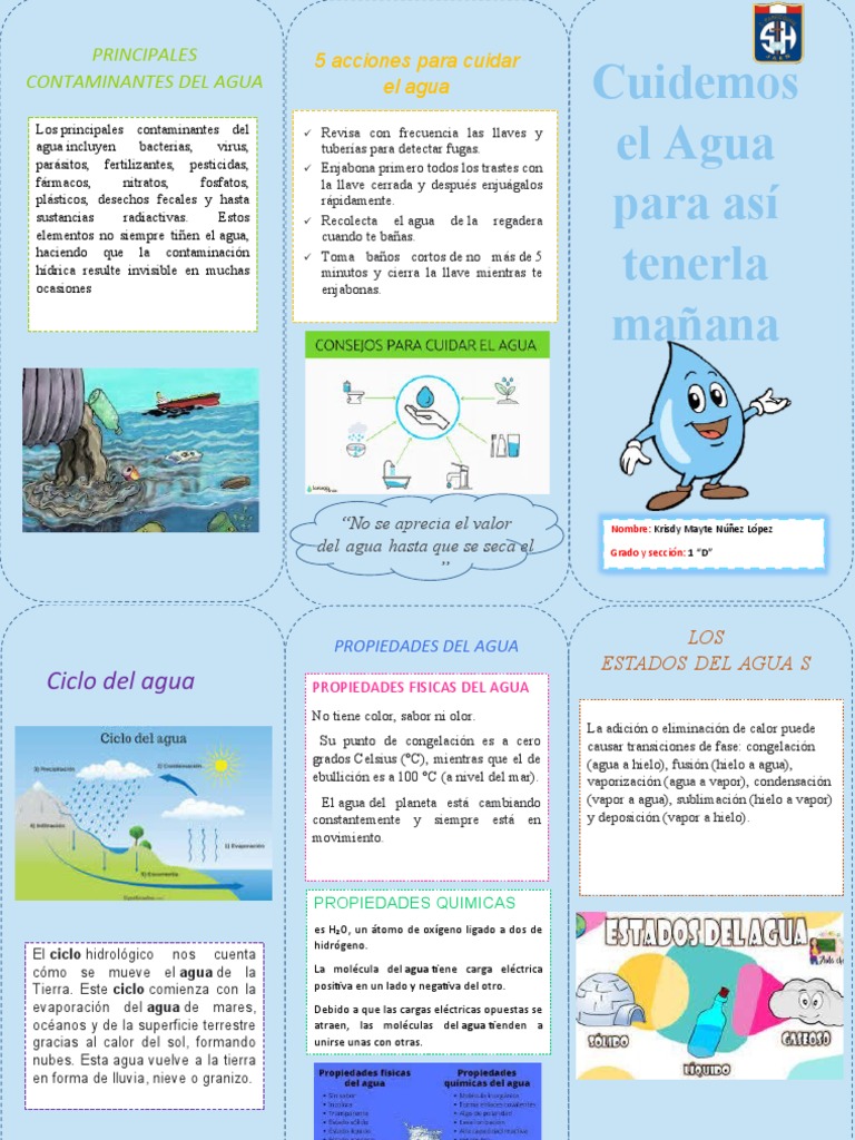 5 Acciones para Cuidar el Agua | PDF | Agua | Propiedades del agua