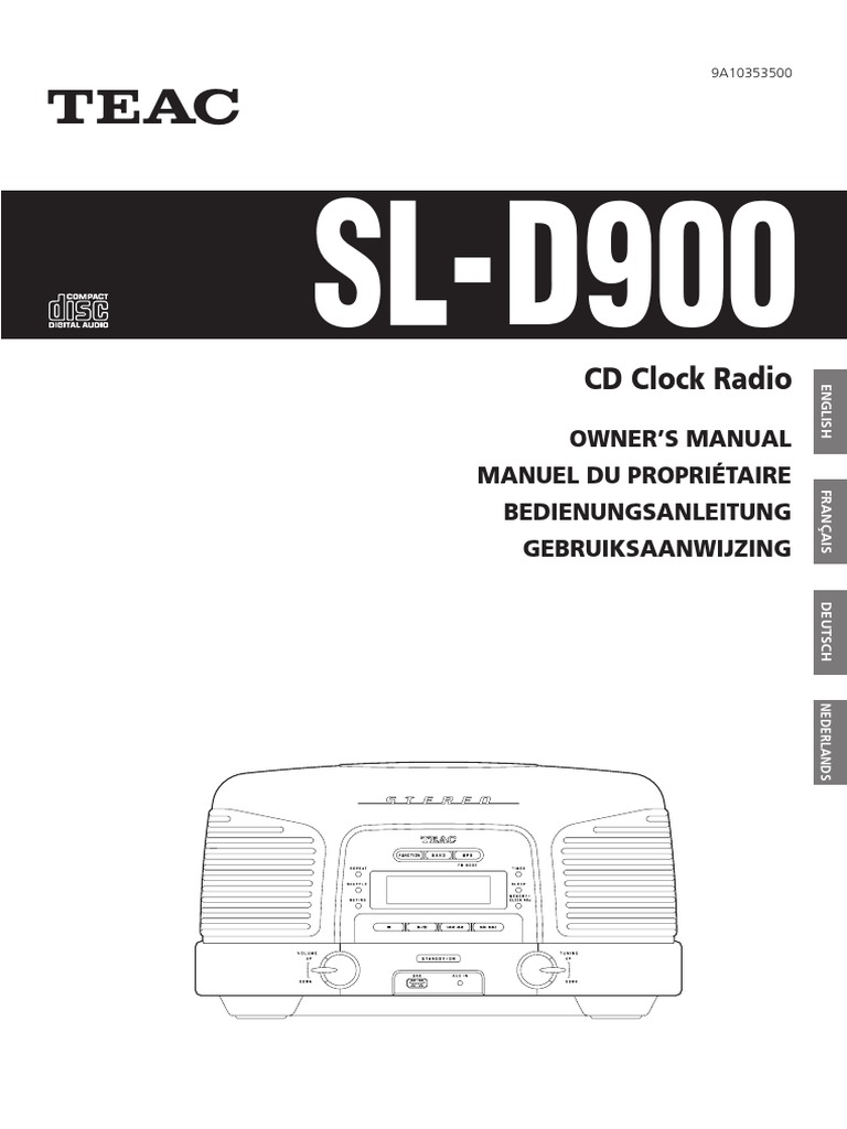 CD Clock Radio Owner'S Manual Manuel Du Propriétaire