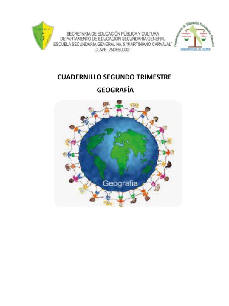Cuadernillo Segundo Trimestre Geografia | PDF | Clima | Población
