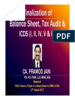 Finalization of Balance Sheet, Tax Audit & Finalization of Balance Sheet, Tax Audit &