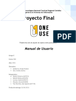 OneUse - Manual de Usuario - G5 2019